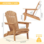 Foldable Cedar Adirondack Chair – lifestyle lake view