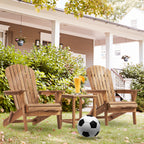 Foldable Cedar Adirondack Chair – rear view white background