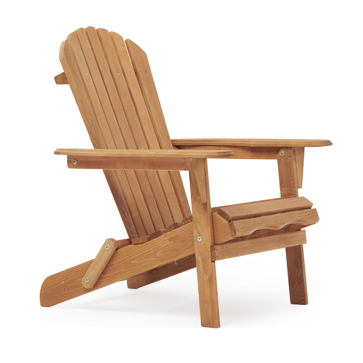 Foldable Cedar Adirondack Chair – front view white background