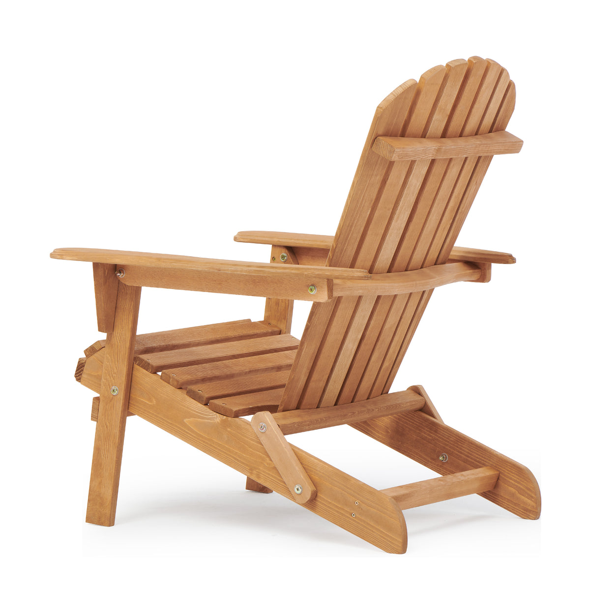 Foldable Cedar Adirondack Chair – side angle white background