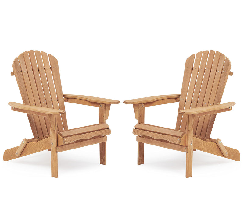 Foldable Cedar Adirondack Chair – Set of 2 | 350 lb Capacity | Free US Shipping
