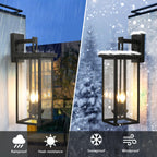 Matte Black Outdoor Wall Lanterns – weatherproof rainproof snowproof