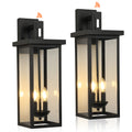 Matte Black Outdoor Wall Lanterns – dusk to dawn sensor detail