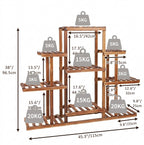 Dimensions and per-shelf weight capacity diagram
